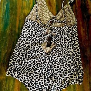 Sexy Acacia Snow Leopard One Piece